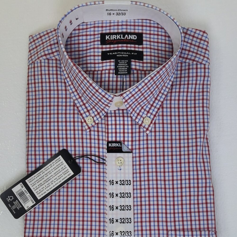 Kirkland Signature Button Down Long Sleeve 16 x 32/33